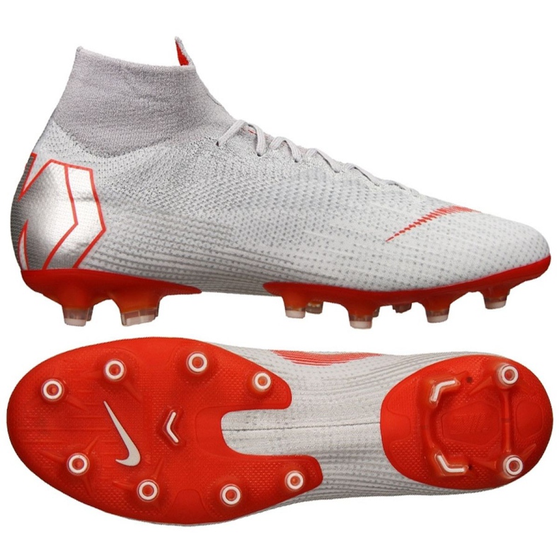 Buty piłkarskie Nike Mercurial Superfly 6 Elite Ag Pro M AH7377-060 białe białe