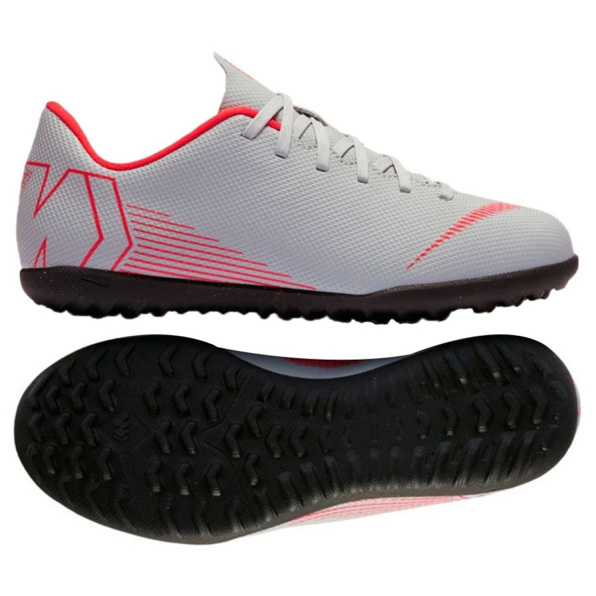 Buty piłkarskie Nike Mercurial VaporX 12 club Tf Gs Jr AH7355-060 białe wielokolorowe