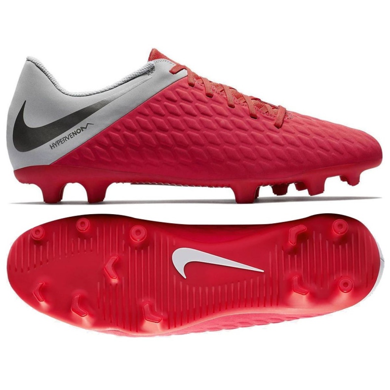 Buty piłkarskie Nike Hypervenom Phantom 3 Club Fg 3 M AJ4145-600 czerwone czerwone