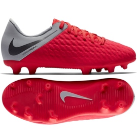 Buty piłkarskie Nike Hypervenom Phantom 3Club Fg Jr AJ4146-600 wielokolorowe czerwone