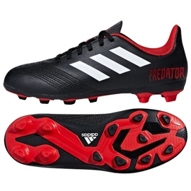 Buty piłkarskie adidas Predator 18.4 FxG J Jr DB2323 czarne wielokolorowe