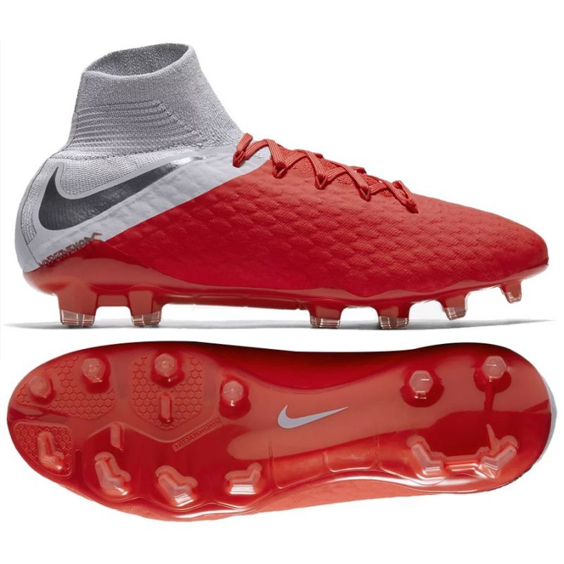 Buty piłkarskie Nike Hypervenom Phantom 3 Pro Df Fg M AJ3802-600 czerwone czerwone