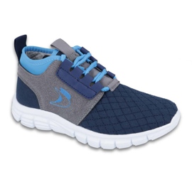 Befado obuwie dziecięce do 23 cm 516Y035 niebieskie szare granatowe