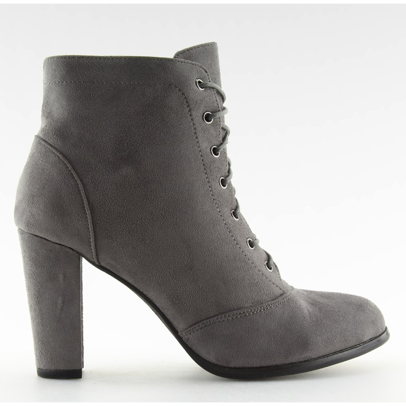 Botki na stabilnym obcasie szare JA161 grey