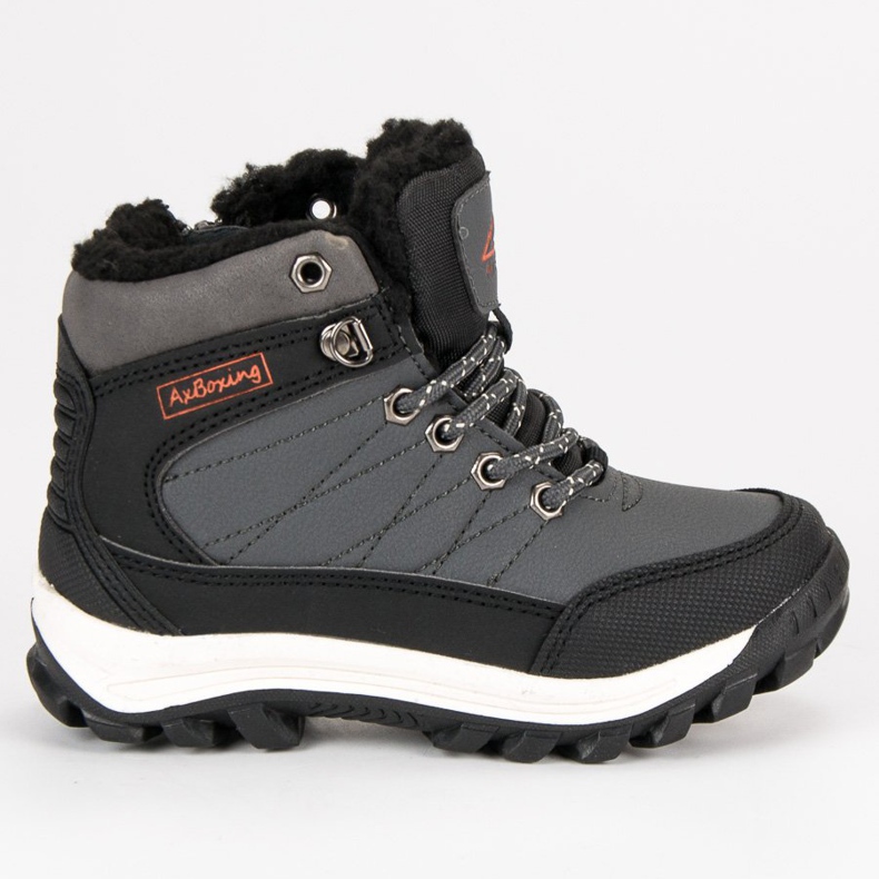 Ax Boxing Ciepłe obuwie nad kostkę szare