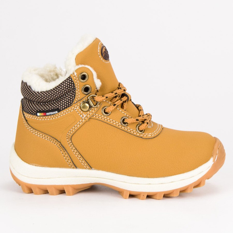 Ax Boxing Zimowe obuwie na suwak żółte