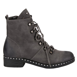 Wiązane Workery VINCEZA szare