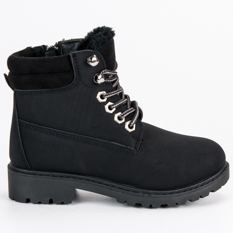 Dziecięce Traperki Na Suwak czarne