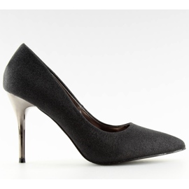 Szpilki opalizujące ombre czarne LE053P