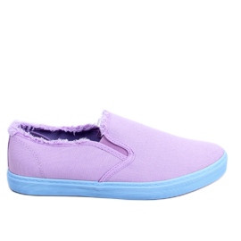 Slipony damskie fioletowe NB166 Purple
