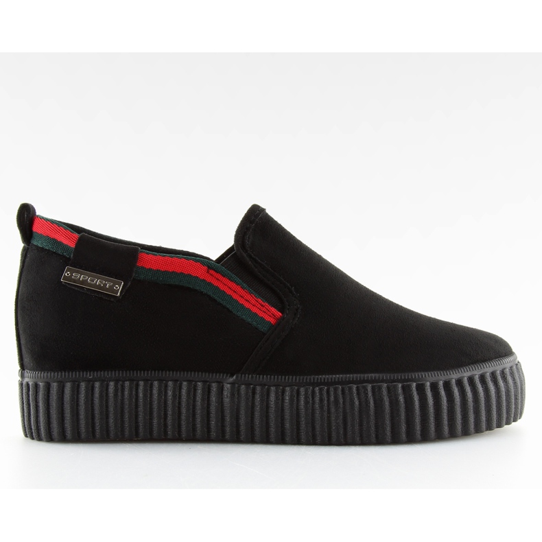 Trampki slip-on czarne 107-40 Black