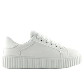 Trampki na wysokiej podeszwie białe AX03 White