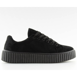 Trampki na wysokiej podeszwie czarne AX03 Black