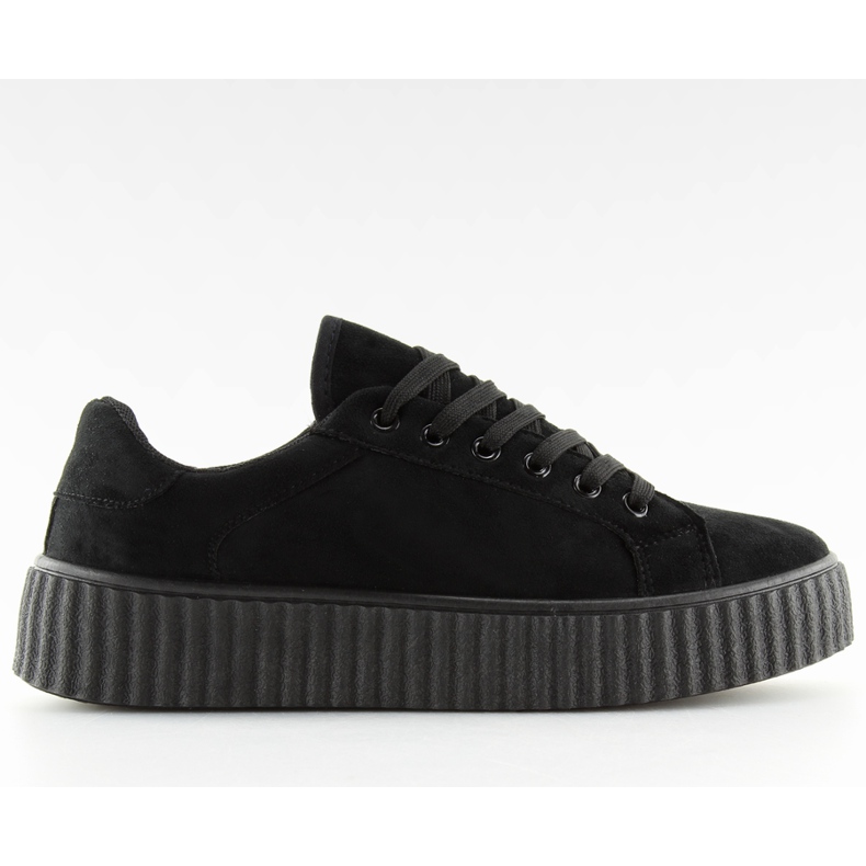 Trampki na wysokiej podeszwie czarne AX03 Black