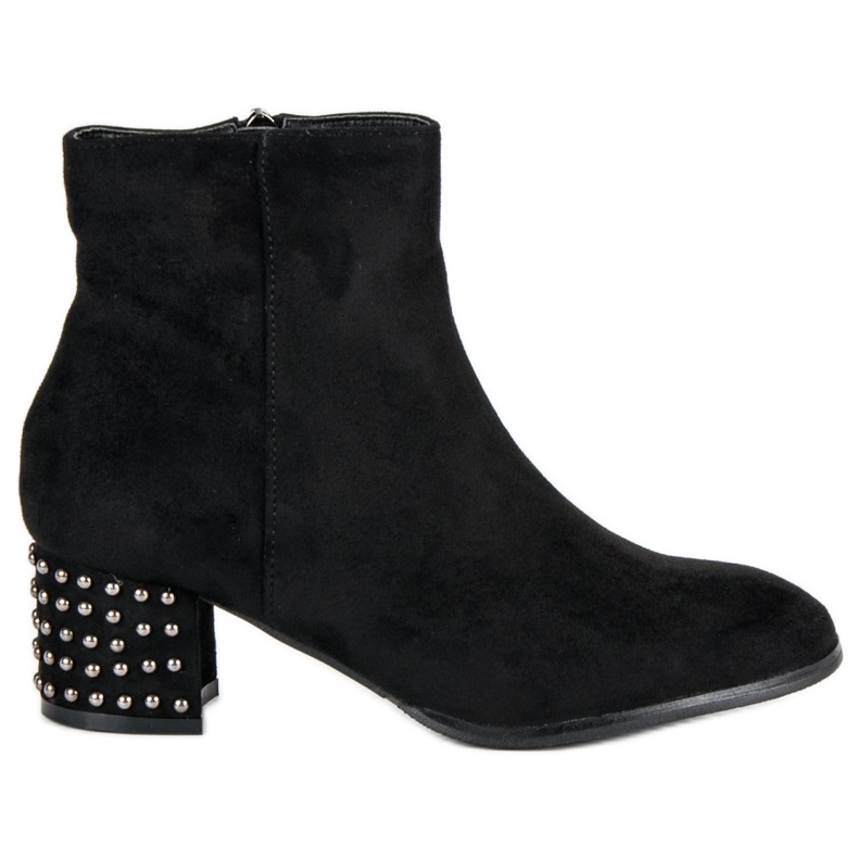 Filippo Eleganckie Zamszowe Botki czarne