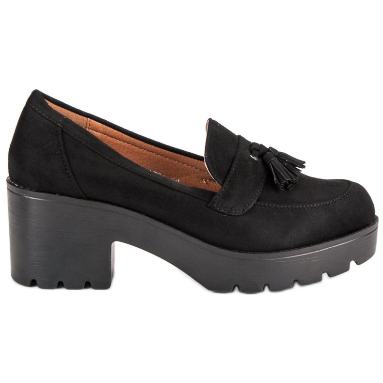 Ch. Creation Stylowe Półbuty Mokasyny czarne