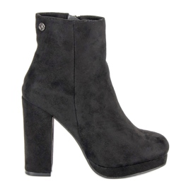 Small Swan Klasyczne botki na słupku czarne