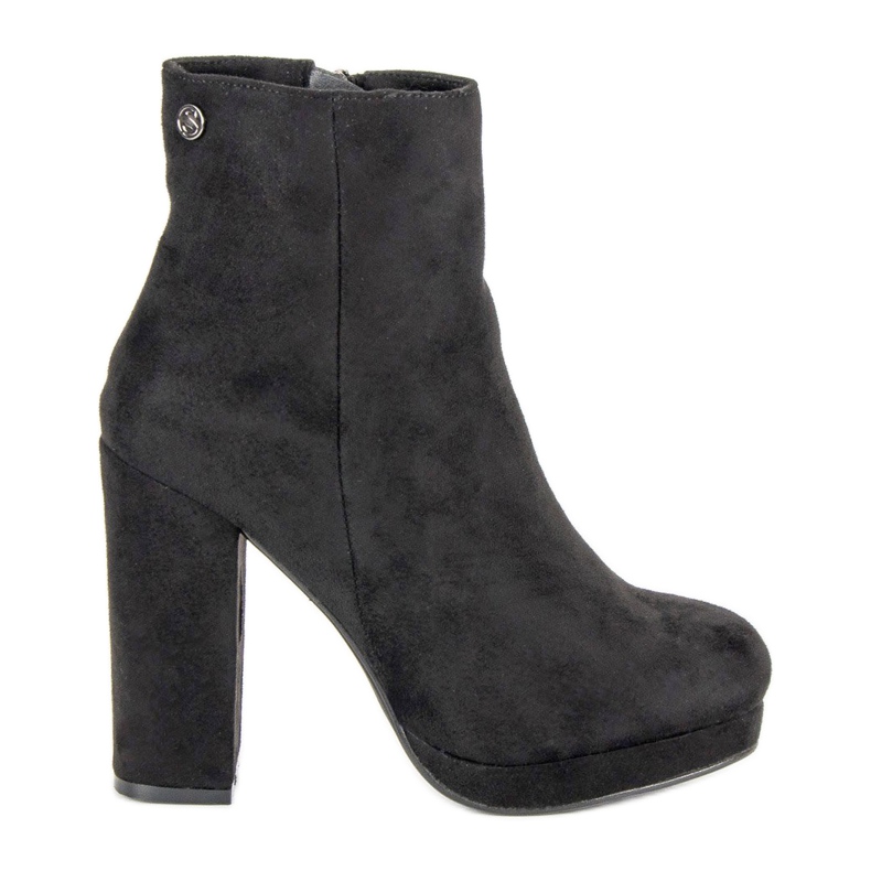 Small Swan Klasyczne botki na słupku czarne