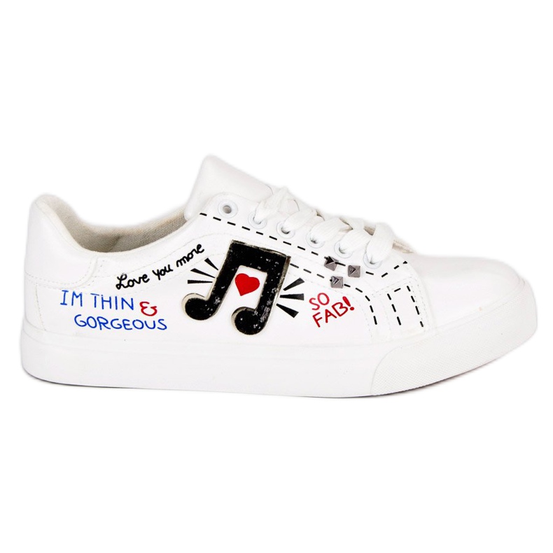 Modne Trampki Damskie białe