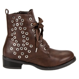 Wiązane Brązowe Workery