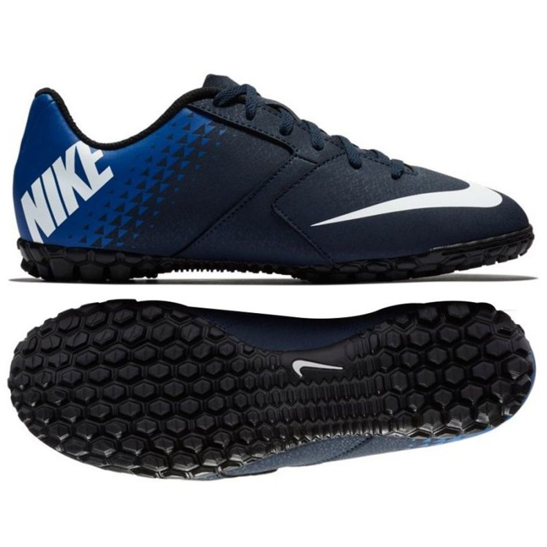 Buty piłkarskie Nike BombaX Tf Jr 826488-414 czarne czarne