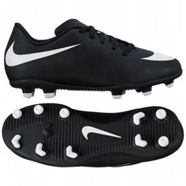 Buty piłkarskie Nike Bravata Ii Fg Jr 844442-001 czarne wielokolorowe