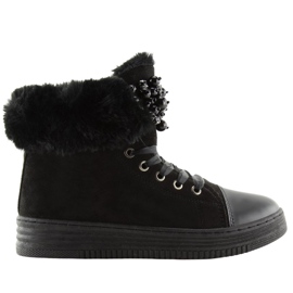 Trampki grubo ocieplane czarne KK-97 Black