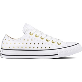 Converse Chuck Taylor All Star Leather White White Gold białe