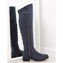 Muszkieterki oficerki granatowe 990-PG blue