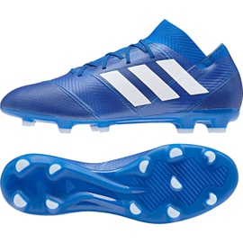 Buty piłkarskie adidas Nemeziz 18.2 Fg M DB2092 niebieskie niebieskie