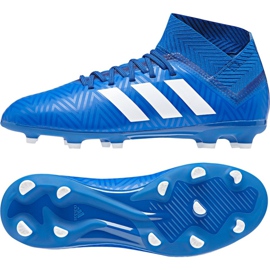 Buty piłkarskie adidas Nemeziz 18.3 Fg Jr DB2351 niebieskie wielokolorowe