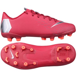 Buty piłkarskie Nike Mercurial Vapor 12 Academy Gs Mg Jr AH7347-606 czerwone czerwone
