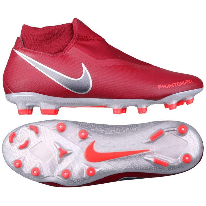 Buty piłkarskie Nike Phantom Vsn Academy Df Fg M AO3258-606 czerwone czerwone