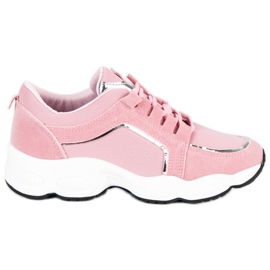 Zamszowe buty sportowe vices różowe
