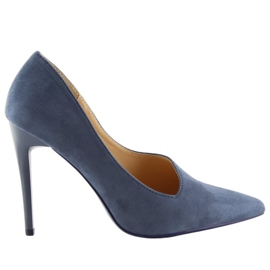 Szpilki asymetryczne niebieskie C-11 Blue