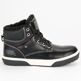 Arrigo Bello Młodzieżowe trampki nad kostkę czarne