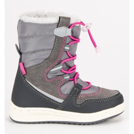 Arrigo Bello Ocieplane śniegowce szare