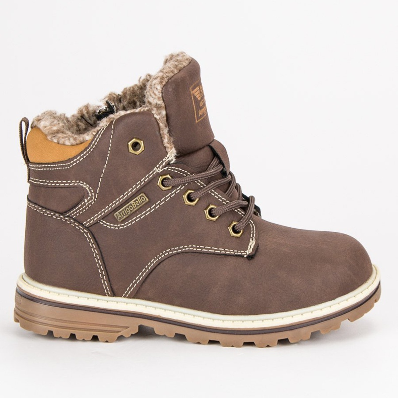 Arrigo Bello Ocieplane Traperki Na Suwak brązowe