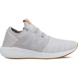 New Balance Fresh Foam Cruz V2 Knit WCRUZKG2 Rain Cloud With White Munsell szare