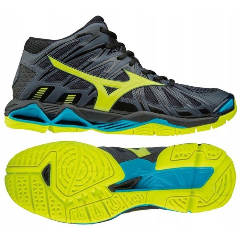 Buty do siatkówki Mizuno Wave Tornado X2 Mid M V1GA181747 czarne szare