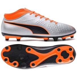 Buty piłkarskie Puma One 4 Syn Fg M 104749 01 wielokolorowe srebrny