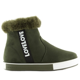 Trampki za kostkę ocieplane zielone NB252P Army Green