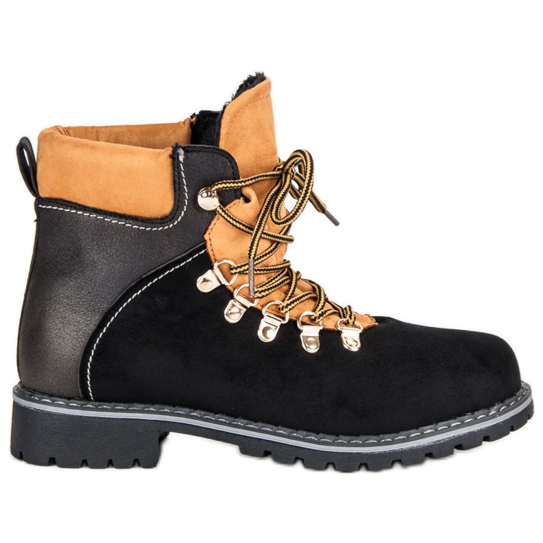 Czarne Trapery Damskie