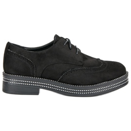 Seastar Modne Zamszowe Półbuty czarne