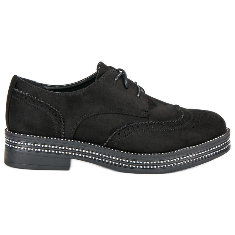 Seastar Modne Zamszowe Półbuty czarne