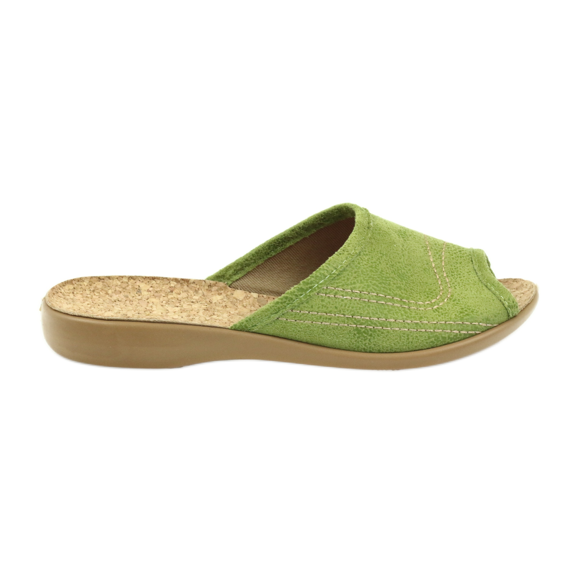 Befado buty damskie kapcie klapki 254D021 zielone