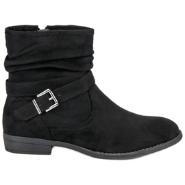 Groto Gogo Ocieplane zamszowe botki czarne