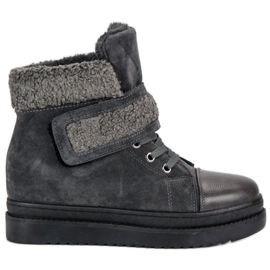 Ocieplane szare botki