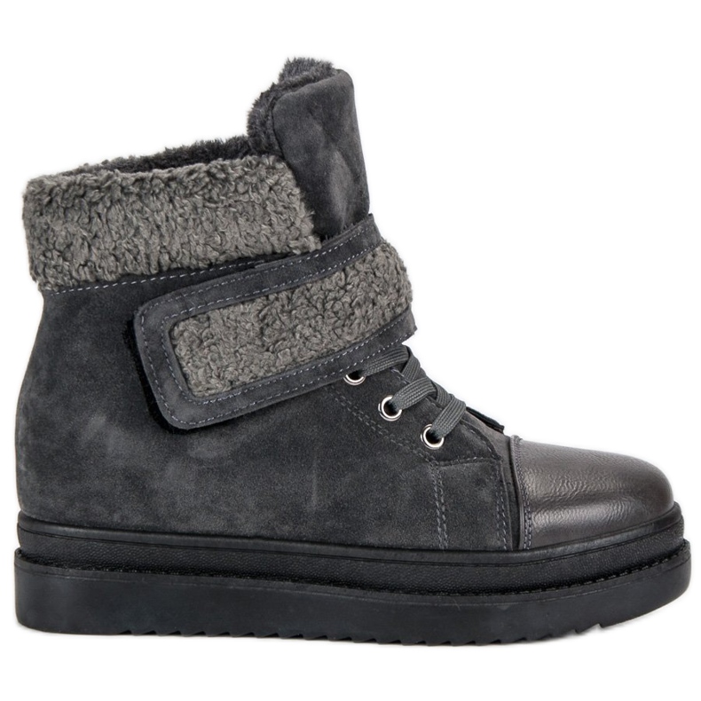 Ocieplane szare botki