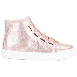 Różowe trampki nad kostkę